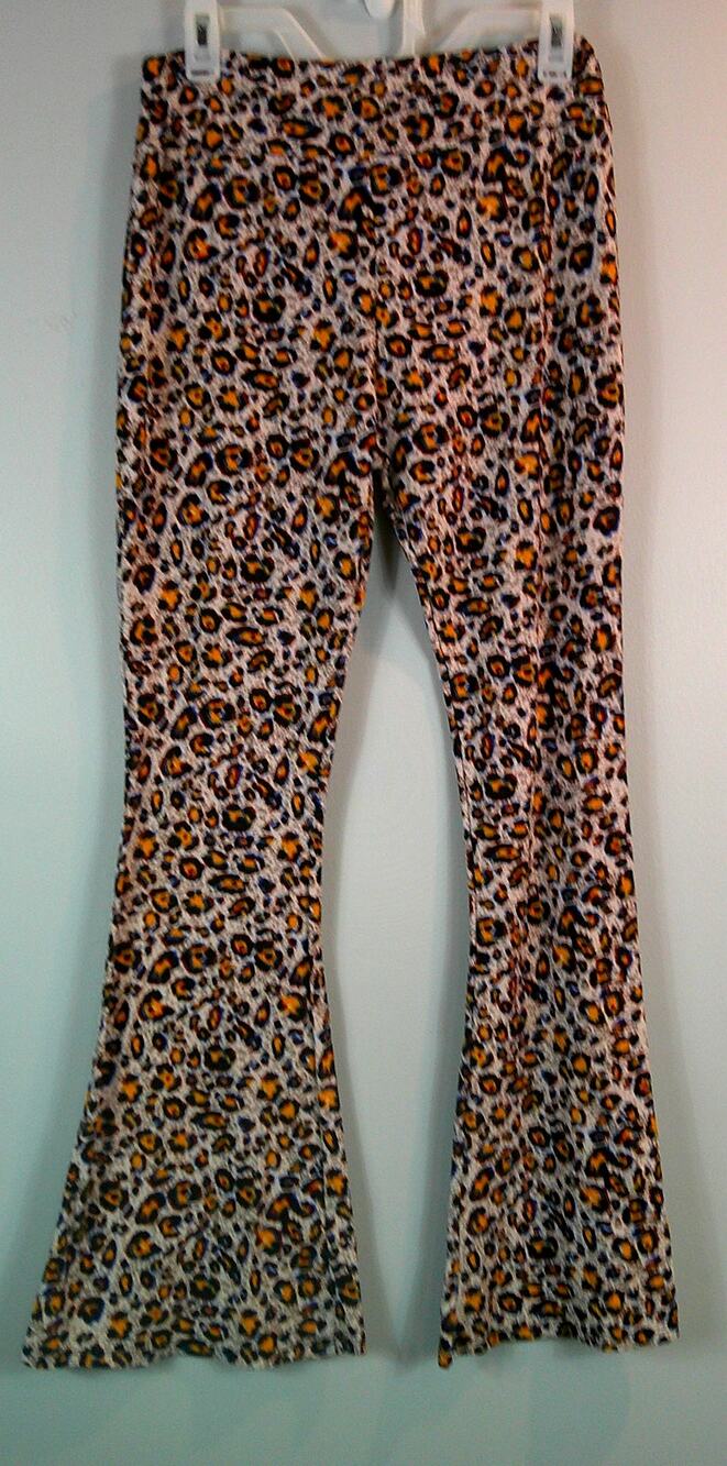 Leggings Depot - Women's Leopard Bell Bottoms, XL